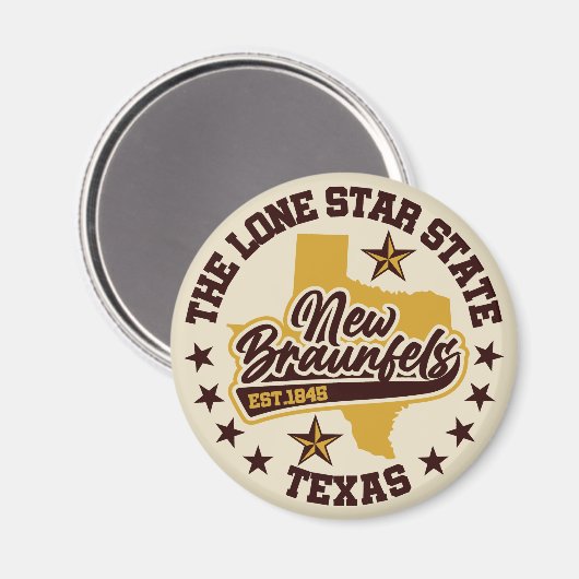 New Braunfels, Texas Magneet (Voorkant / Achterkant)