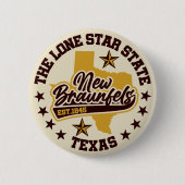 New Braunfels, Texas Ronde Button 5,7 Cm (Voorkant)