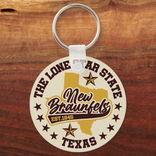 New Braunfels, Texas Sleutelhanger (Achterkant)