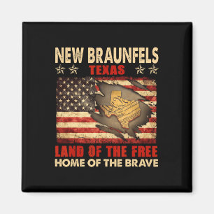 New Braunfels Texas Usa Vlag 4 Juli Magneet