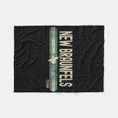 New Braunfels Tx Texas Travel & 80s Style Fleece Deken (Voorkant (Horizontaal))
