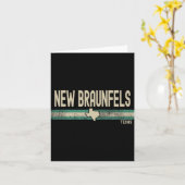 New Braunfels Tx Texas Travel &amp; 80s Style  Kaart (Gele Bloem)