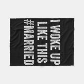 New Bride New Husband Wife - I Woke Up Like This M Fleece Deken (Voorkant (Horizontaal))