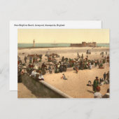 New Brighton Beach, Liverpool, Merseyside, Engelan Briefkaart (Voorkant / Achterkant)