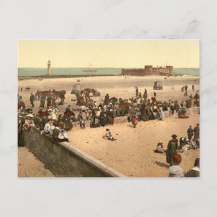 New Brighton Beach, Liverpool, Merseyside, Engelan Briefkaart