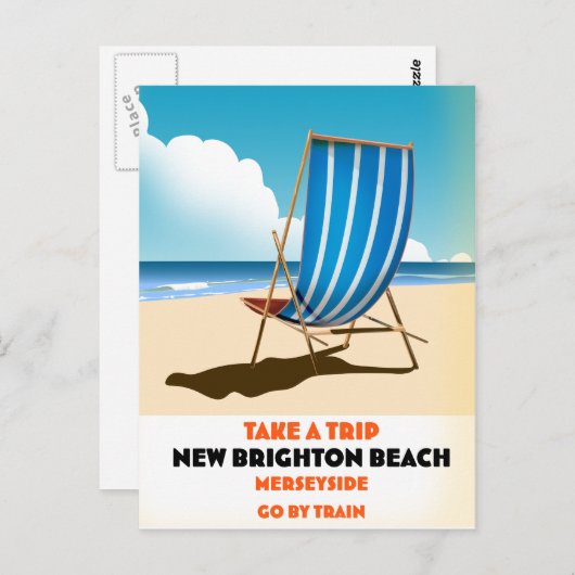New Brighton Beach Merseyside Briefkaart (Voorkant / Achterkant)