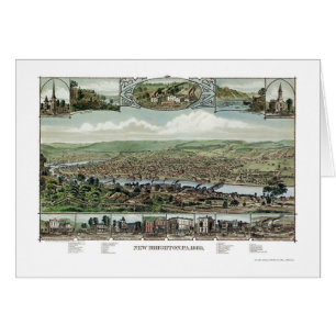 New Brighton, PA Panoramic Map - 1883