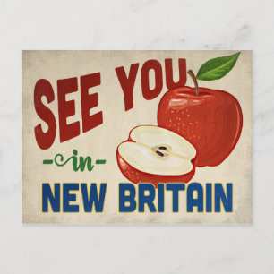New Britain Connecticut Apple - Vintage Travel Briefkaart