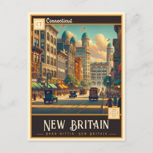 New Britain, Connecticut |  BRIEFKAART (Voorkant)
