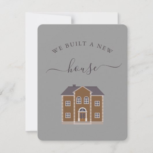 New Brown House We verhuisden de aankondiging (Voorkant)
