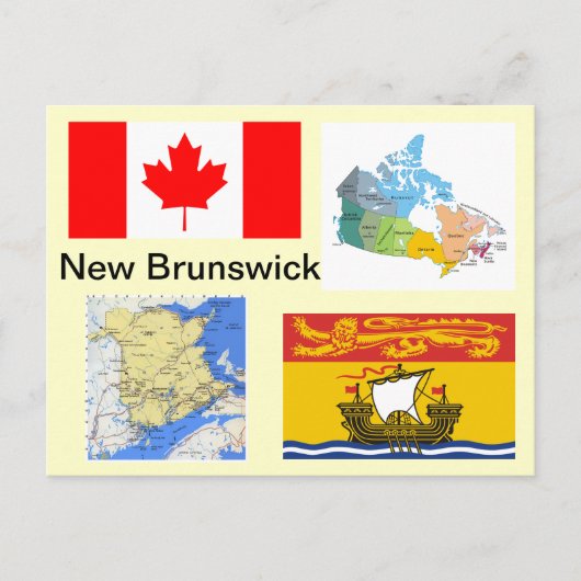 New Brunswick Canada Briefkaart (Voorkant)