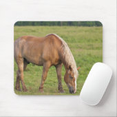 New Brunswick, Canada. Paarden in het veld. Muismat (Met muis)