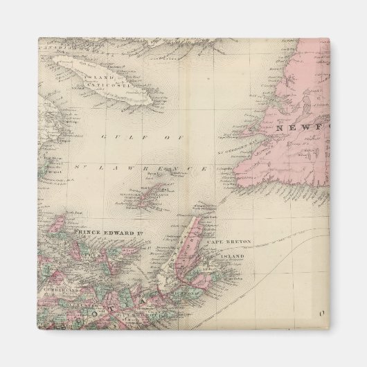 New Brunswick en Nova Scotia Magneet (Voorkant)