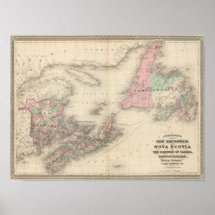 New Brunswick en Nova Scotia Poster