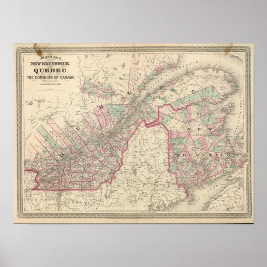 New Brunswick en Quebec Poster (Voorkant)