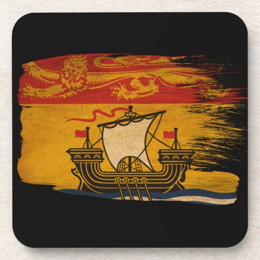 New Brunswick Flag Bier Onderzetter (Voorkant)