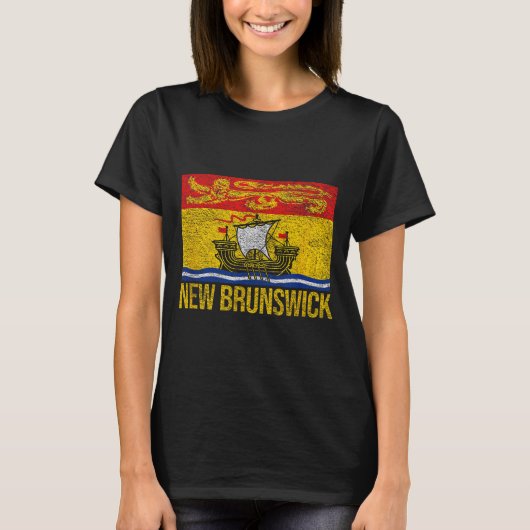 New Brunswick Flag Canada T-shirt (Voorkant)