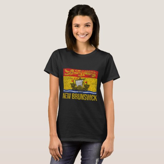 New Brunswick Flag Canada T-shirt (Voorkant volledig)