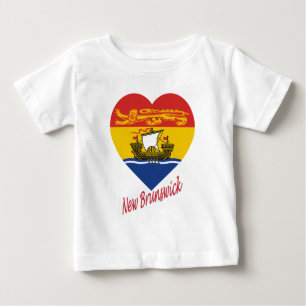 New Brunswick Flag Heart met naam