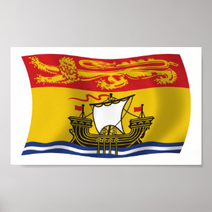 New Brunswick Flag Poster Print