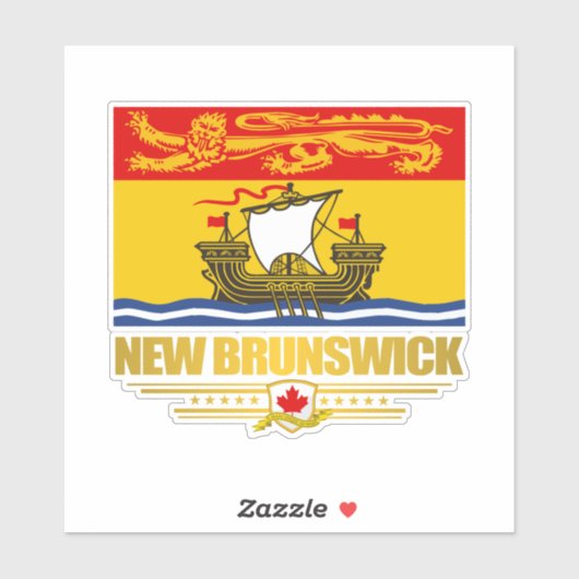 New Brunswick Flag Sticker (Vel)