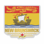 New Brunswick Flag Sticker (Voorkant)