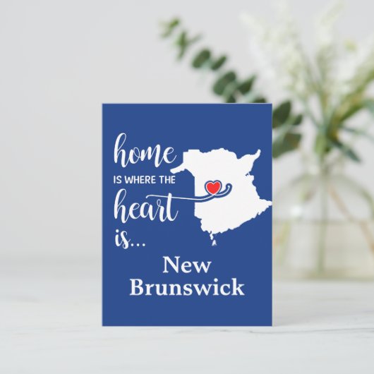 New Brunswick Home is waar het hart is Briefkaart (Staand voorkant)