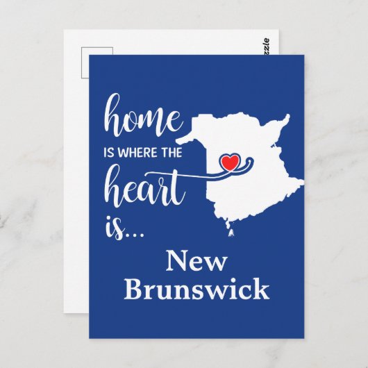 New Brunswick Home is waar het hart is Briefkaart (Voorkant / Achterkant)