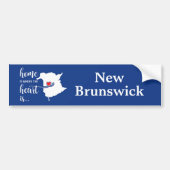 New Brunswick Home is waar het hart is Bumpersticker (Voorkant)
