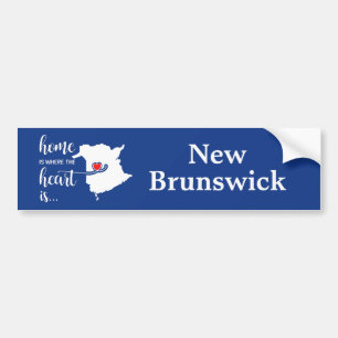New Brunswick Home is waar het hart is Bumpersticker