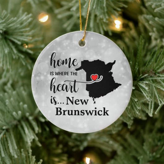 New Brunswick Home is waar het hart is Keramisch Ornament (Boom)