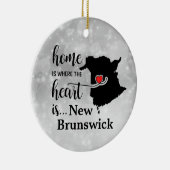 New Brunswick Home is waar het hart is Keramisch Ornament (Rechts)