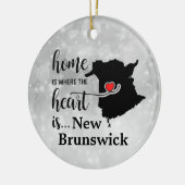 New Brunswick Home is waar het hart is Keramisch Ornament (Links)
