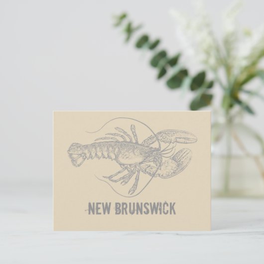 New Brunswick Lobster Briefkaart (Staand voorkant)