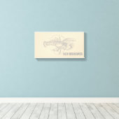 New Brunswick Lobster Canvas Afdruk (Insitu (Houten vloer))