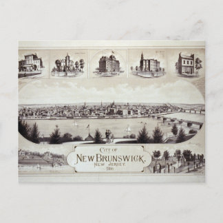 New Brunswick, New Jersey in 1880 Briefkaart
