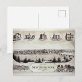 New Brunswick, New Jersey in 1880 Briefkaart (Voorkant / Achterkant)