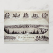 New Brunswick, New Jersey in 1880 Briefkaart (Voorkant)