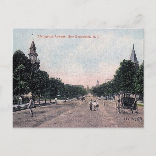 New Brunswick, New Jersey, Vintage Briefkaart (Voorkant)
