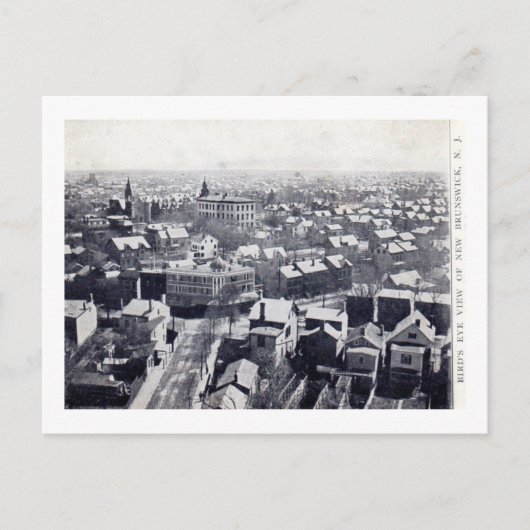 New Brunswick NJ, Bird's Eye Uitzicht 1906 Briefkaart (Voorkant)