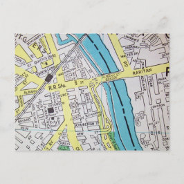 New Brunswick, NJ Map Briefkaart