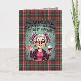 New Brunswick Provincial Tartan Humorous Birthday Kaart