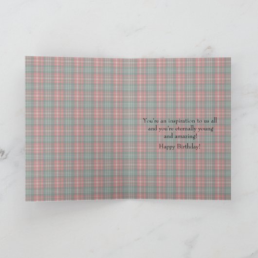 New Brunswick Provincial Tartan Humorous Birthday Kaart (Binnen)
