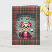 New Brunswick Provincial Tartan Humorous Birthday Kaart (Gele Bloem)