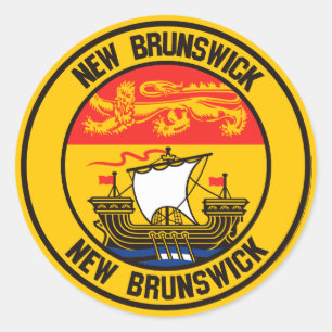 New Brunswick Round Emblem Ronde Sticker
