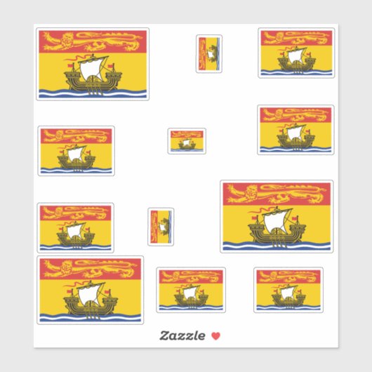 New Brunswick Vlaggen Grafisch Sticker (Vel)