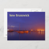 New Brunswick zeilboten in marina bij het schemerg Briefkaart (Voorkant / Achterkant)