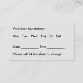 New Budget Veterinary Appointment Business Cards Visitekaartje (Achterkant)