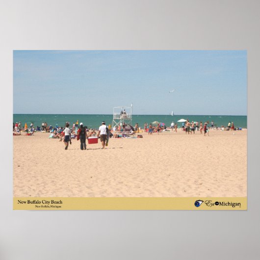 New Buffalo City Beach - Michigan Poster (Voorkant)