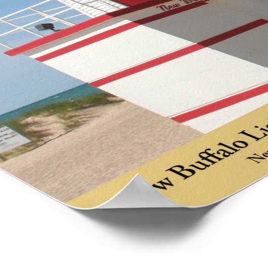 New Buffalo Lighthouse - Michigan Poster (Hoek)